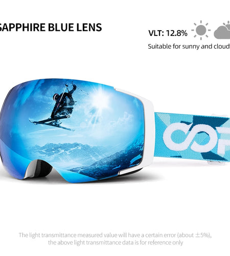 Magnetic Ski Goggles 2s Quick-Change Lens Professional Skiing Eyewear Men Women Anti-fog Snowboard Ski Glasses
