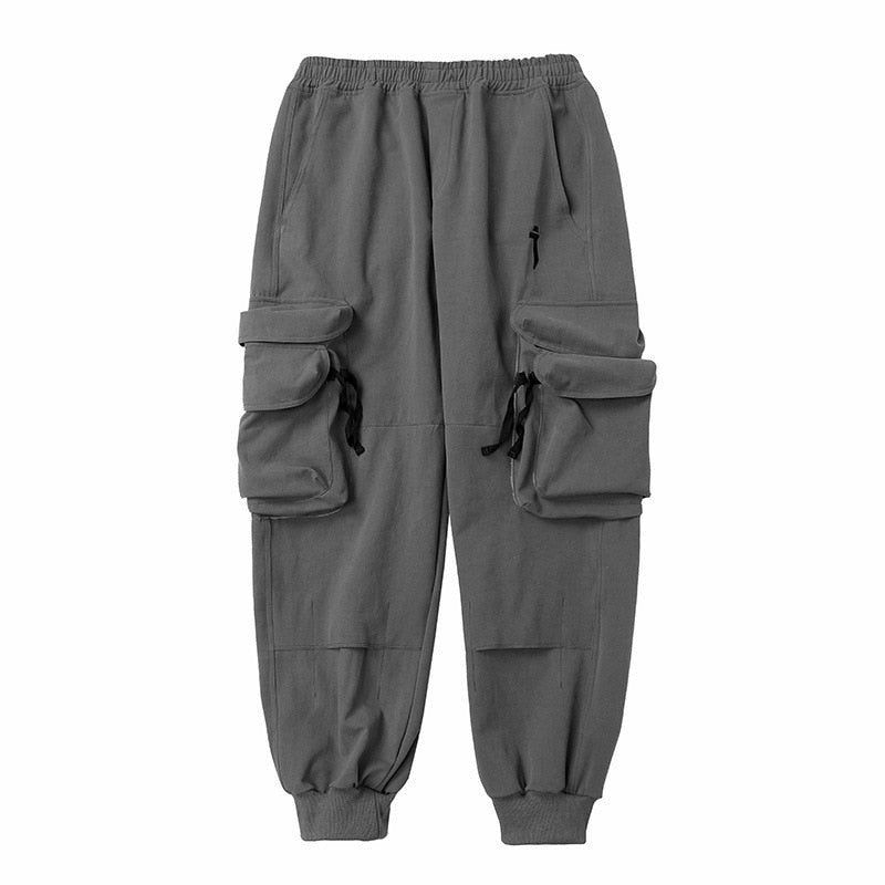Joggers Cargo Pants Sweatpants Techwear  Hip Hop Multi-Pocket Function Loose Trousers Black Streetwear