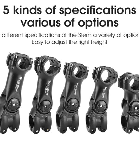 Adjustable Bicycle Handlebar Stem Variable 60 Degree Angle Riser MTB Road Bike Front Fork Stem Adapter 25.4/31.8MM
