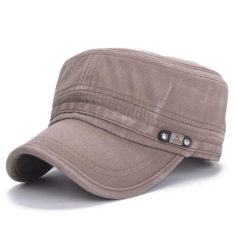 Fashion Vintage Men Denim Washed Military Caps Hat Male Four Seasons Cotton Cadet Cap Hat For Men