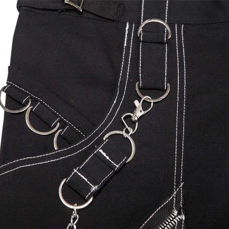 Men's Gothic Pants Punk Rock Cargo Pants Men Fashion Hip Hop Trousers Vintage Streetwear