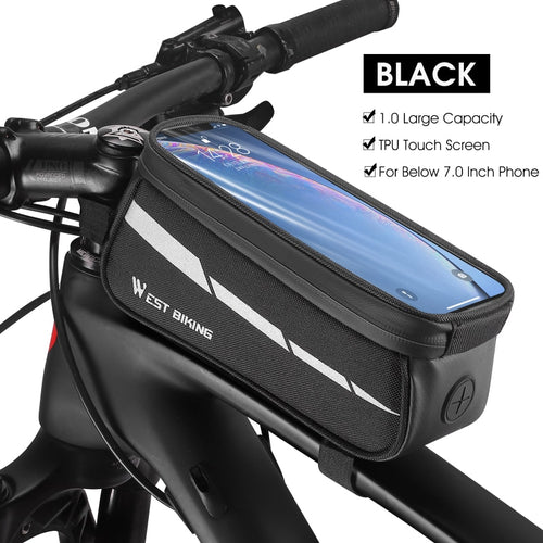 Load image into Gallery viewer, Bicycle Bag Front Frame MTB Bike Bag Waterproof Touch Screen Top Tube 6-7.2 Inch Phone Bag Case Cycling Accessories
