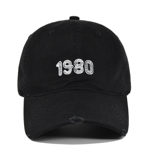 Load image into Gallery viewer, Retro Men&#39;s Caps 100% Cotton Women&#39;s Baseball Cap 1980 Letter Snapback Hat Spring Summer Trucker Cap Golf Kpop Dad Hat
