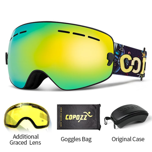 Load image into Gallery viewer, Kids Ski Goggles 4-15 years old Professional Anti-fog Child Snowboard Goggles Double UV400 Kids Skiing Mask Glasses
