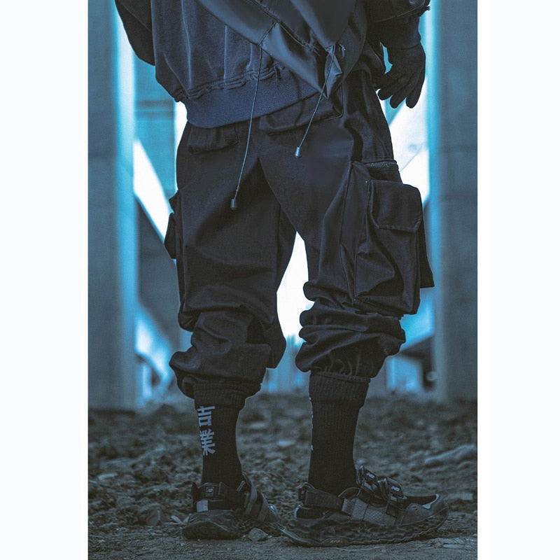Function Cargo Pants Joggers Techwear Hip Hop Multi-Pocket Loose Tactical Trousers Black Streetwear Pant