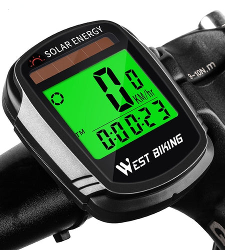 Wireless Cycling Computer Rainproof MTB Road Bike Speedometer Odometer Multifunctional Solar Power Bicycle Computer