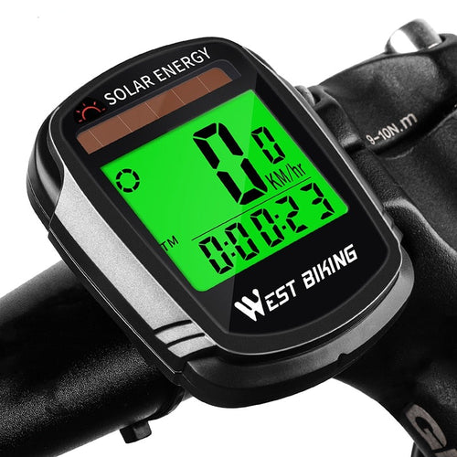Load image into Gallery viewer, Wireless Cycling Computer Rainproof MTB Road Bike Speedometer Odometer Multifunctional Solar Power Bicycle Computer
