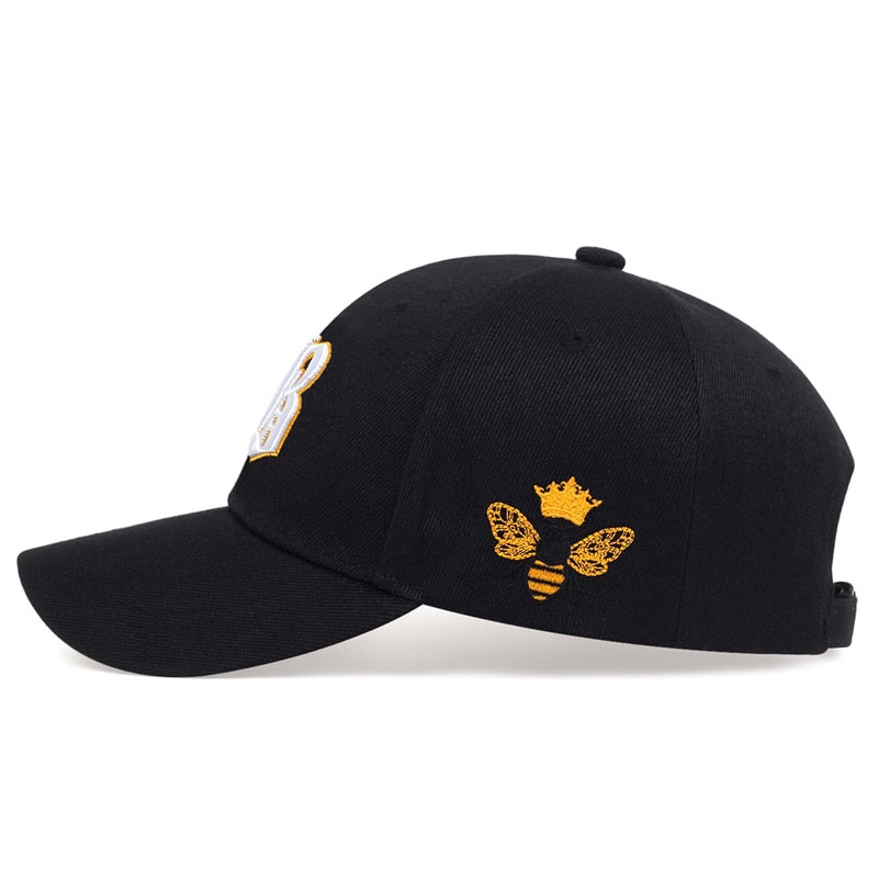 Bee baseball cap hip hop casual cotton embroidery honeybee snapback hat outdoor sports cap hats