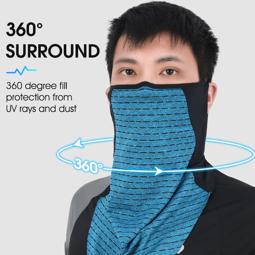 Load image into Gallery viewer, Summer Ice Fabric Cycling Face Mask UV Protection Breathable Sport Scarf Ear Hanging Bike Bandanas Face Mask
