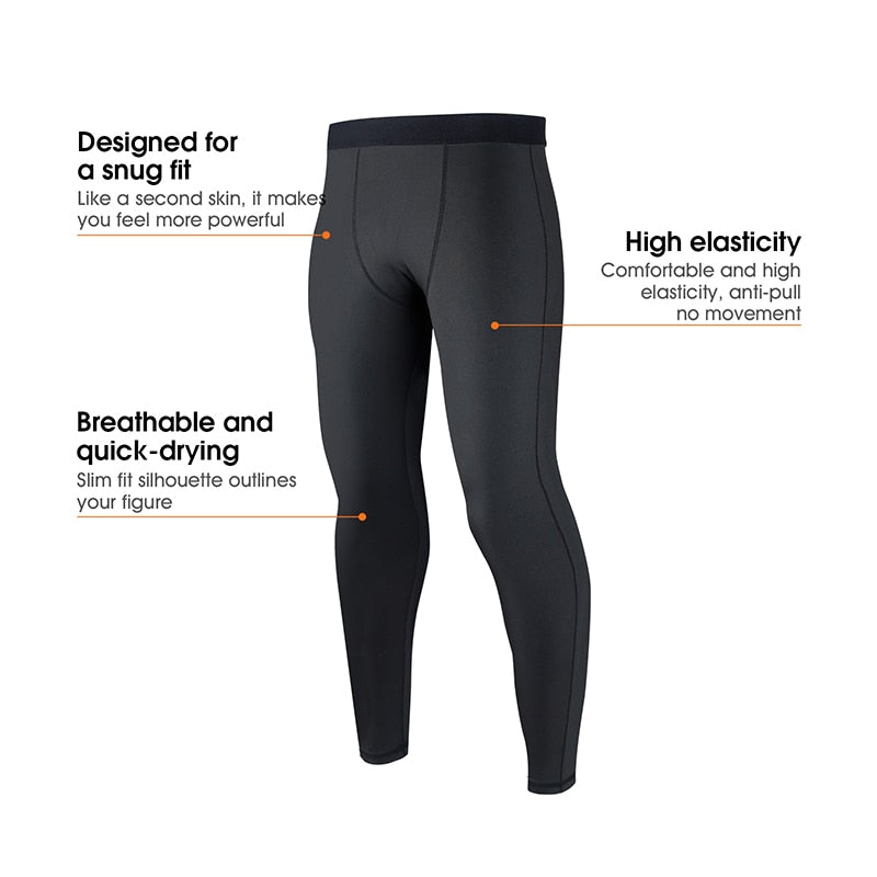 Men's Sports Set Long Sleeves Compression Shirts Top Pants Running Tights Quick Dry Workout Fitness Gym Yoga Suit