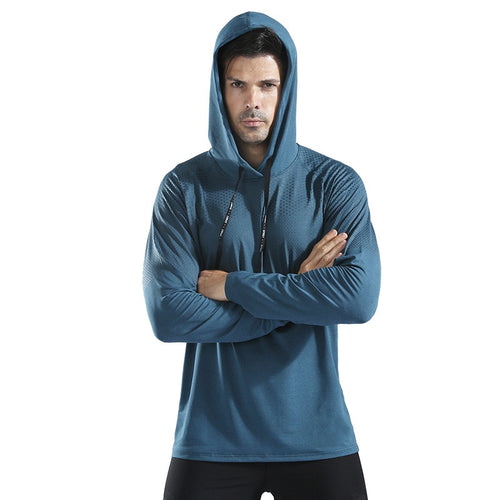 Load image into Gallery viewer, Men Running Hoodie Outdoor Sport Hooded Sweatshirt Gym Bodybuilding Fitness Joggers Training Athletic Clothing Outwear Shirt Top

