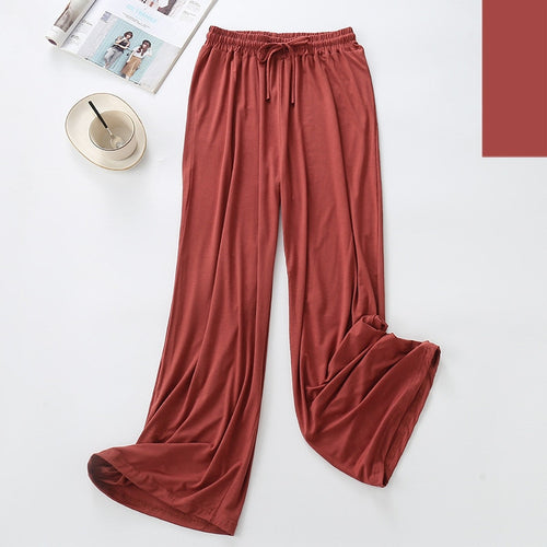 Load image into Gallery viewer, Summer Women&#39;s Pajamas Pants Super Soft Modal Viscose Sleepwear Solid Colors Casual Leisure Homewear Pants Comfortable
