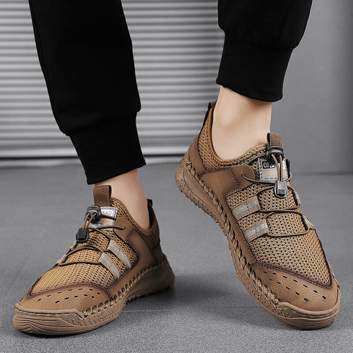 Load image into Gallery viewer, Men Casual Shoes Lace Up Summer Men Sneakers Breathable Mens Loafers Moccasins Luxury Brand Mesh Mens Low Shoes Big Size 38-46
