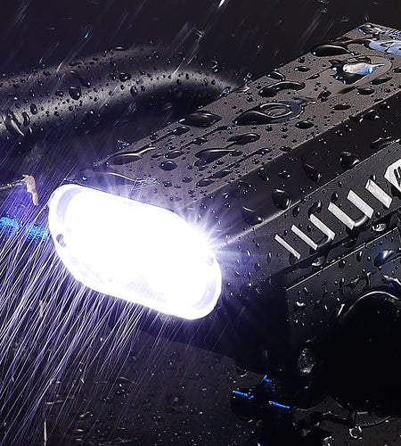 Waterproof Bicycle Front Light LED Rechargeable Flashlight Night Cycling AUTO Smart Headlights Emergency Power Bank