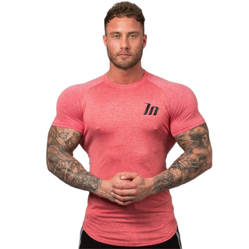 Load image into Gallery viewer, Compression Superelastic Skinny T-shirt Men Gym Fitness Quick Dry Shirt Male Summer Tee Tops Running Sports Training Clothing
