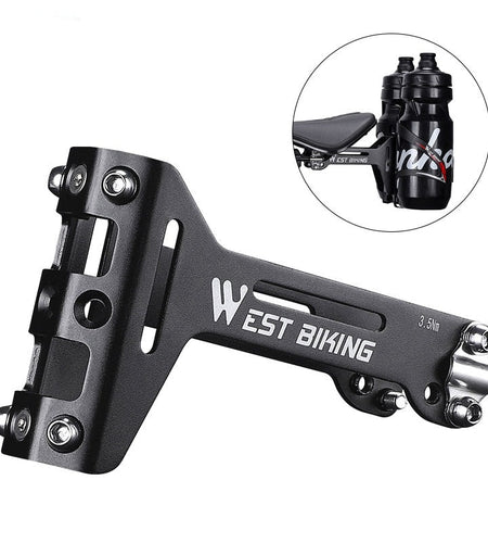 Bicycle Saddle Bottle Cage Extension Holder Aluminum Alloy Adapter Universal Strap Fix Anything On MTB Road Bike