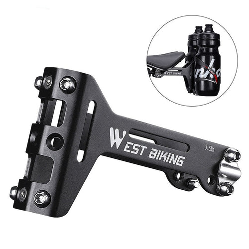 Load image into Gallery viewer, Bicycle Saddle Bottle Cage Extension Holder Aluminum Alloy Adapter Universal Strap Fix Anything On MTB Road Bike

