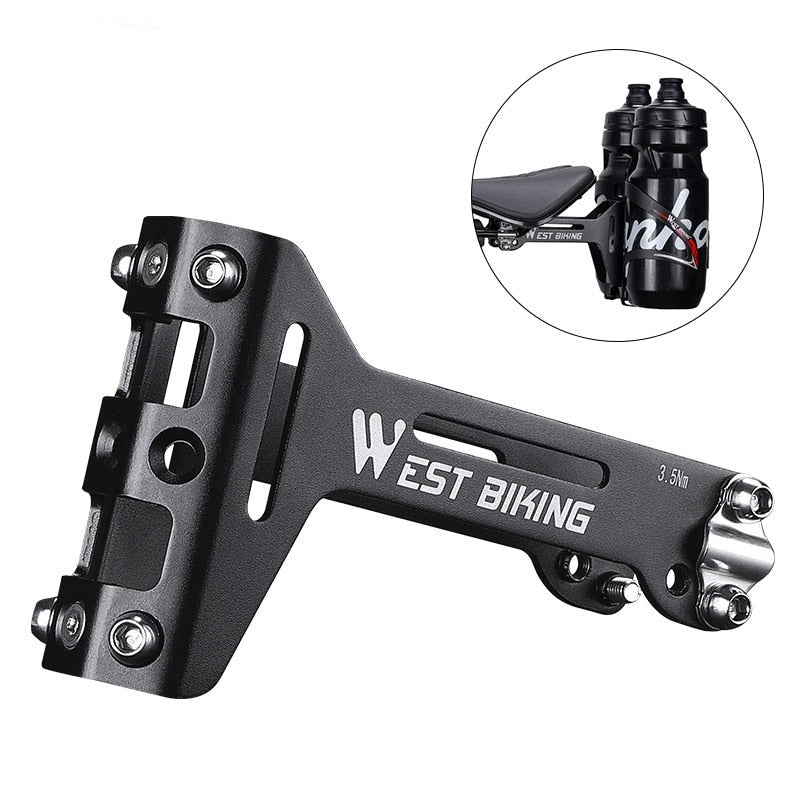 Bicycle Saddle Bottle Cage Extension Holder Aluminum Alloy Adapter Universal Strap Fix Anything On MTB Road Bike