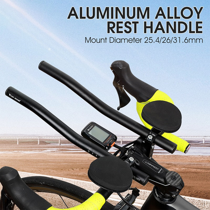 Bicycle Rest TT Handlebar Clip on Aero Bars Handlebar Extension Triathlon Aerobars MTB Road Bike Cycling Handlebars