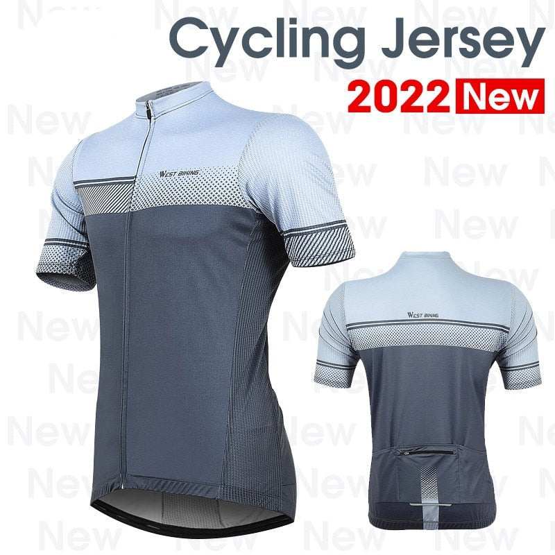Summer Cycling Jersey Short Sleeve Casual Men's Sport Top Quick Dry MTB Road Bike Team Uniform Bicycle Wear Clothing
