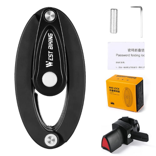 Load image into Gallery viewer, Bicycle Foldable Combination Lock MTB Road Bike Safety Anti-Theft Cycling Accessories Scooter E-Bike Portable Lock
