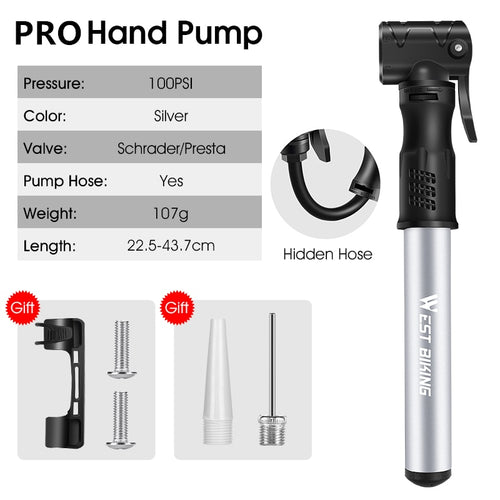 Load image into Gallery viewer, Portable MTB Bike Pump Mini Cycling Tire Ballon Inflator Hand Air Pump Bicycle Accessories Mountain Road Bike Pump
