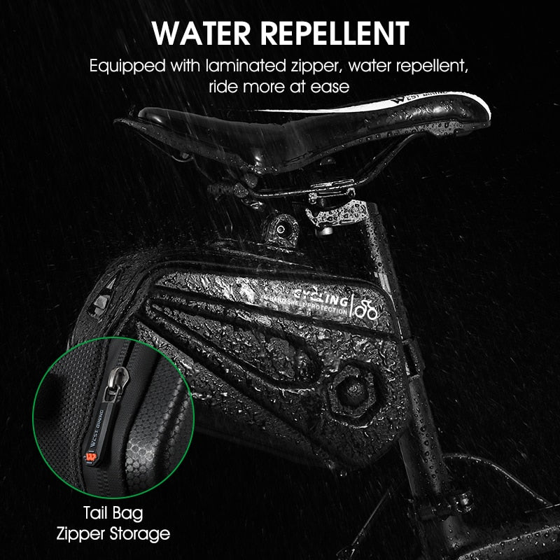 Bike Saddle Bag Waterproof MTB Road Bicycle Under Seat Bag 2.6L Lage Capacity Reflective Pannier Cycling Accessories