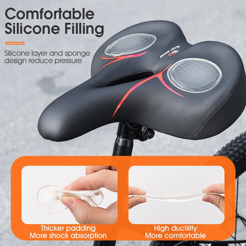 Load image into Gallery viewer, GEL Bicycle Saddle Ergonomic Soft Widen Thicken Cushion Long Distance Riding MTB Road Bike Comfortable Cycling Seat
