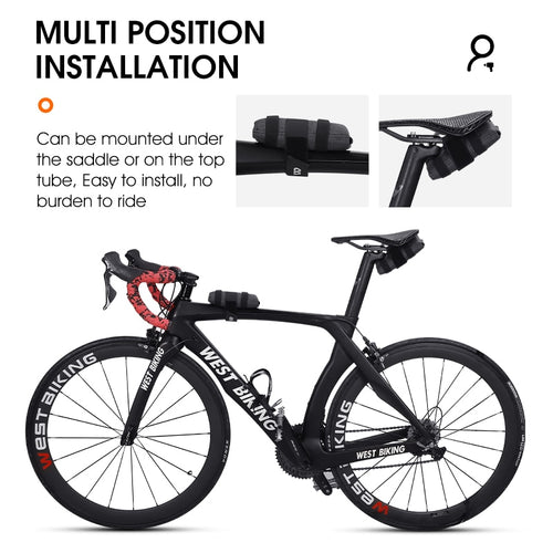 Load image into Gallery viewer, Portable Bicycle Tool Kit Storage Bag Durable Top Tube Frame Saddle Bag MTB Road Burrito Pack Cycling Accessories
