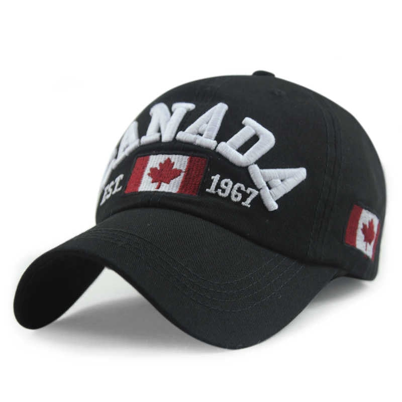 Fashion Cotton Canada Baseball Cap Flag of Canada Hat Snapback Adjuatable Mens Baseball Caps Gorras