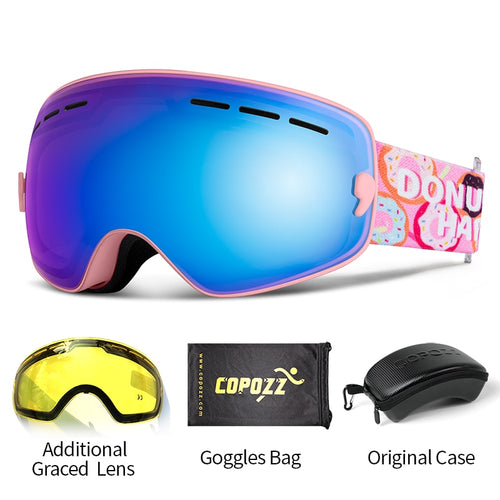 Load image into Gallery viewer, Kids Ski Goggles 4-15 years old Professional Anti-fog Child Snowboard Goggles Double UV400 Kids Skiing Mask Glasses
