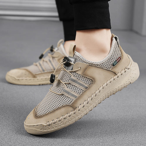 Load image into Gallery viewer, Men Casual Shoes Lace Up Summer Men Sneakers Breathable Mens Loafers Moccasins Luxury Brand Mesh Mens Low Shoes Big Size 38-46
