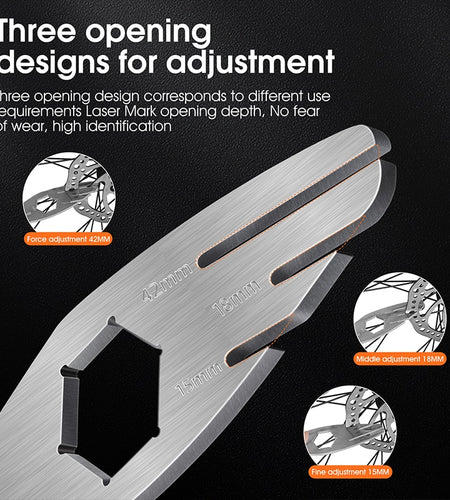 MTB Bicycle Disc Brake Rotor Alignment Truing Tools Mountain Bike Disc Flattening Correction Pedals Wrench Stainless Steel Tool
