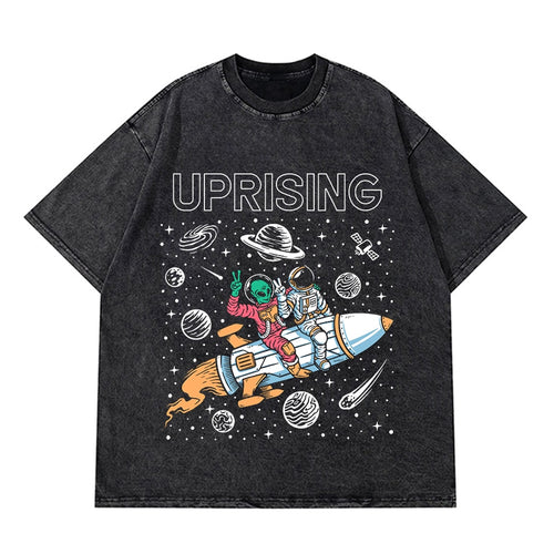 Load image into Gallery viewer, Vintage Washed Tshirts Anime T Shirt Harajuku Oversize Tee Cotton fashion Streetwear unisex top Astronaut 108
