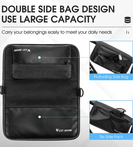 Bicycle Frame Bag Multifunctional Shoulder Bag MTB Mountain Road Bike Repair Tools Pannier Cycling Phone Storage Bag