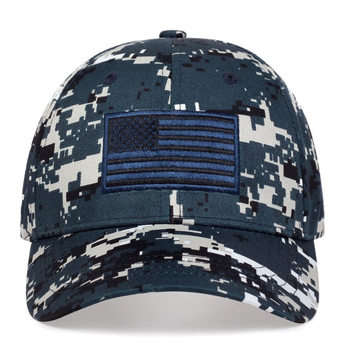 Load image into Gallery viewer, Men USA Flag Camouflage Baseball Cap Army Embroidery Cotton Tactical Snapback Dad Hat Men Summer Sports Trucker Caps gorras
