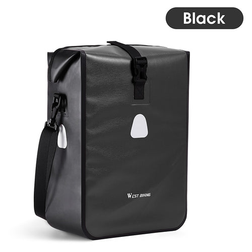 Load image into Gallery viewer, Bicycle Rear Side Bag Fully Waterproof PVC Pannier Expandable 12-15L Bike Carrier Bag Quick Release MTB Shoulder Bag
