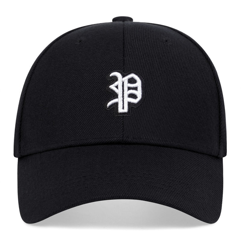 P letter baseball caps men wom fashion cap hats