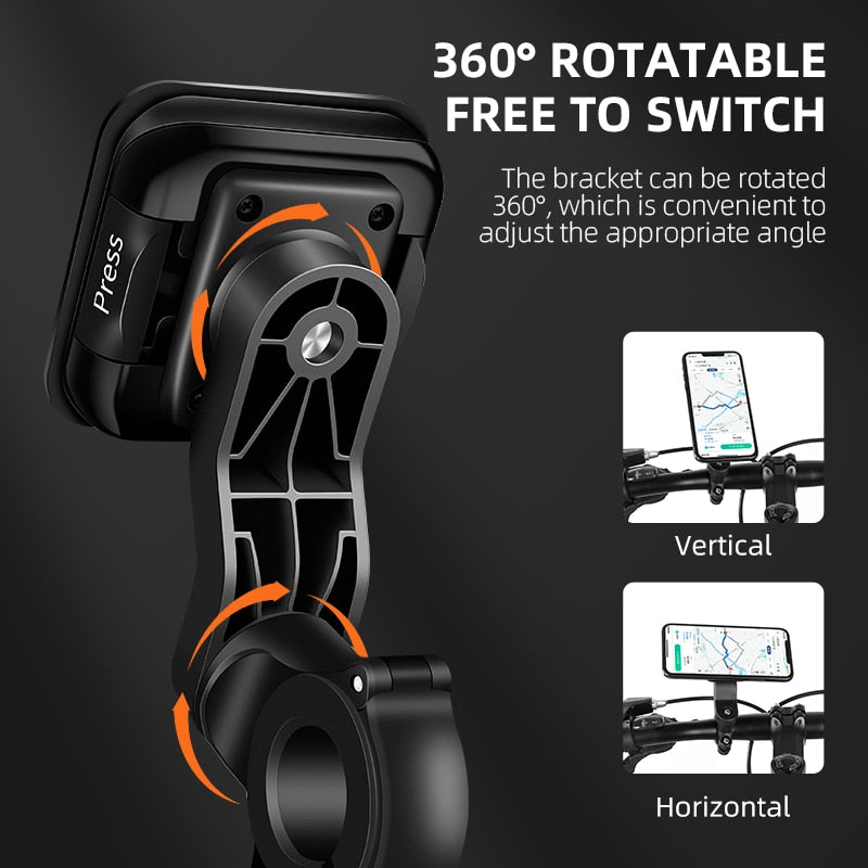Strong Magnetic Bicycle Phone Holder  360° Adjustable Smartphone Mobile Stand Electric Bike Motorcycle Scooter Cell GPS Support