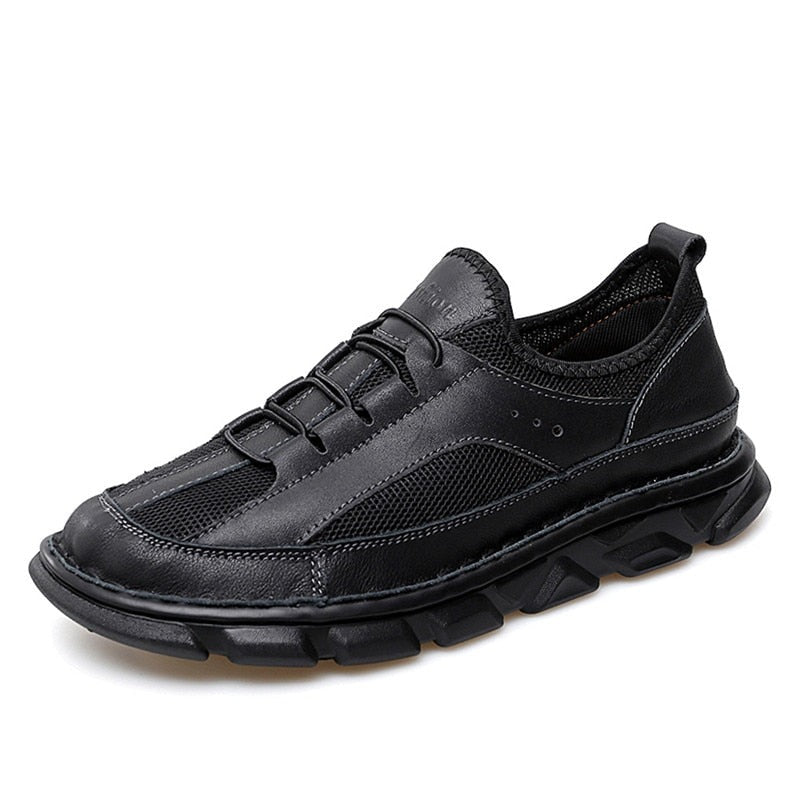Genuine Leather Men's Shoes Outdoor Men's Loafers Soft Men's Men Casual Moccasins Shoes Handmade Walking Men's Sneakers