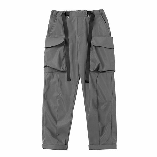 Load image into Gallery viewer, Hip Hop Men Pants Joggers Rope Ribbons Casual Loose Trousers Streetwear Techwear Cargo Pants Sweatpants WB625
