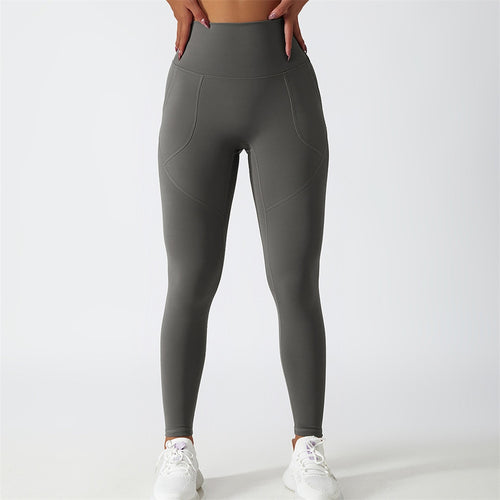 Load image into Gallery viewer, S - XL Sexy Yoga High Waist Pants With Pockets Women Fitness Tight Leggings Seamless For Women Gym Sport Elastic Pants A086P
