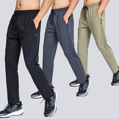 Load image into Gallery viewer, Men&#39;s Trousers Spring Summer Casual Solid Breathable Slim Straight Pants Male Joggers Thin Quick Dry Sweatpants Sports Pants
