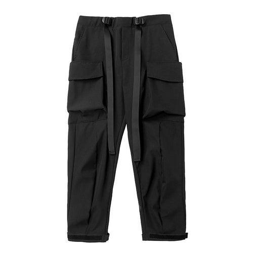 Load image into Gallery viewer, Hip Hop Men Pants Joggers Rope Ribbons Casual Loose Trousers Streetwear Techwear Cargo Pants Sweatpants WB625
