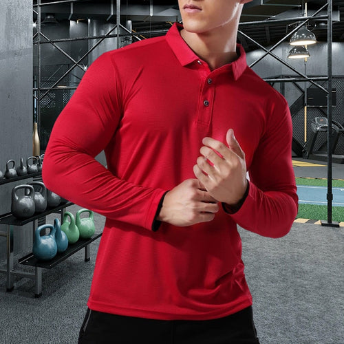 Load image into Gallery viewer, Men Running Sport Shirts Tops Long Sleeve Plus Size Tees Dry Fit Breathable Training Clothes Gym Sportswear Fitness Sweatshirts
