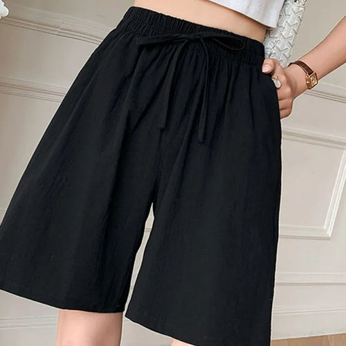 Load image into Gallery viewer, Women shorts Summer Casual Solid Cotton Linen shorts high waist loose shorts for girls Soft Cool female shorts M-3XL
