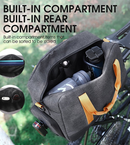 8.3L Bike Trunk Bag Large Capacity MTB Road Electric Bicycle Bag Travel Luggage Carrier Handbag Cycling Panniers