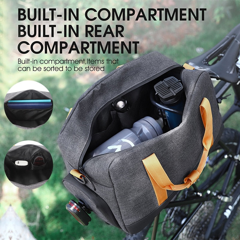 8.3L Bike Trunk Bag Large Capacity MTB Road Electric Bicycle Bag Travel Luggage Carrier Handbag Cycling Panniers