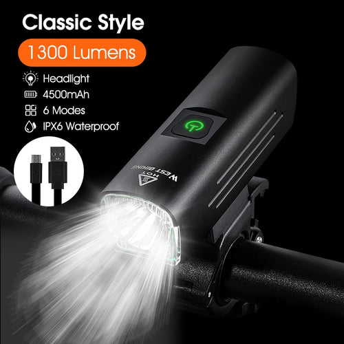 Load image into Gallery viewer, Rainproof Bike Light Front Lamp USB Rechargeable MTB Road Bicycle Cycling Headlight LED Flashlight Bike Accessories
