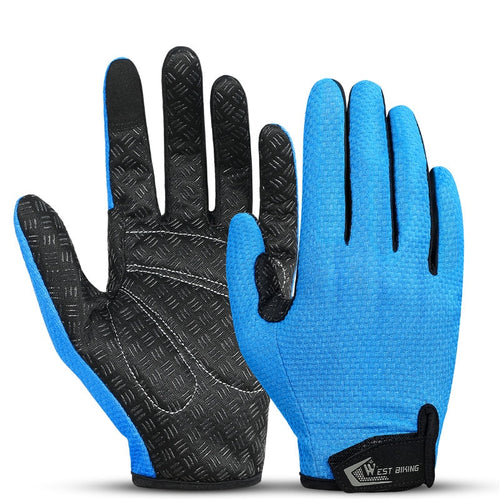 Load image into Gallery viewer, Summer Cycling Gloves Full Finger MTB Bike Gloves Touch Screen Non-Slip Silicone Palm Rest Driving Riding Gloves
